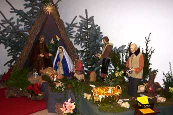 Hase beim Krippenfest Maria Rast